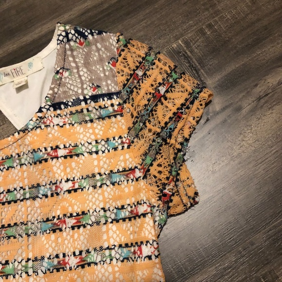 “Love Fire” Cap Sleeved A-line Woman’s Dress (XS) - Picture 9 of 11